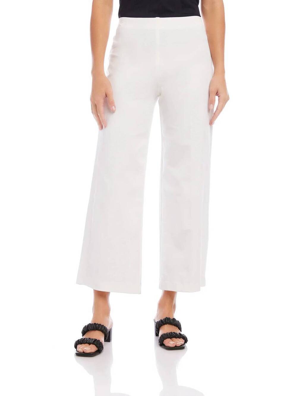 NEW FIFTEEN TWENTY wide leg cropped pants in off white